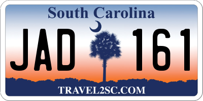 SC license plate JAD161