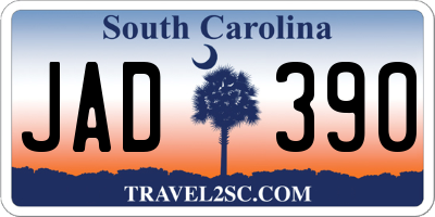 SC license plate JAD390
