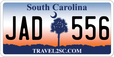 SC license plate JAD556