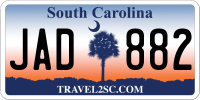 SC license plate JAD882