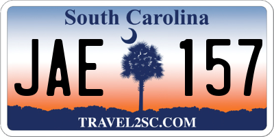 SC license plate JAE157
