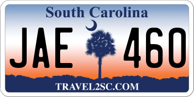 SC license plate JAE460