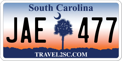 SC license plate JAE477