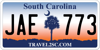 SC license plate JAE773