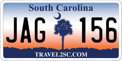 SC license plate JAG156