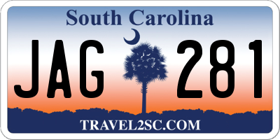 SC license plate JAG281