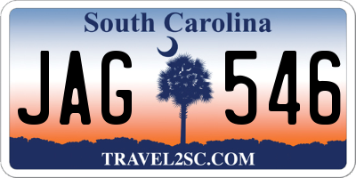SC license plate JAG546