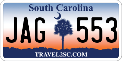 SC license plate JAG553