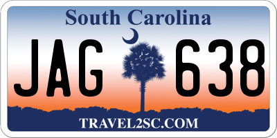 SC license plate JAG638