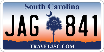 SC license plate JAG841