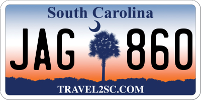 SC license plate JAG860