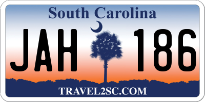 SC license plate JAH186