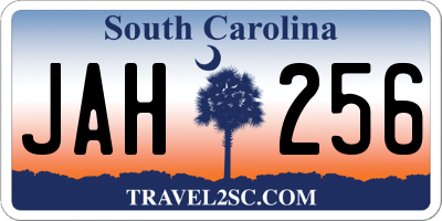 SC license plate JAH256