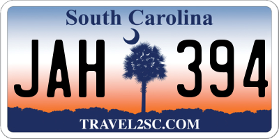 SC license plate JAH394