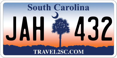 SC license plate JAH432