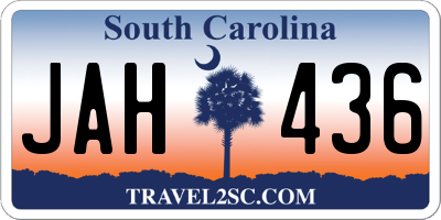 SC license plate JAH436