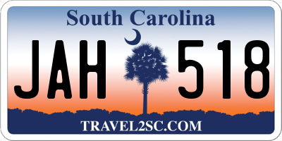 SC license plate JAH518