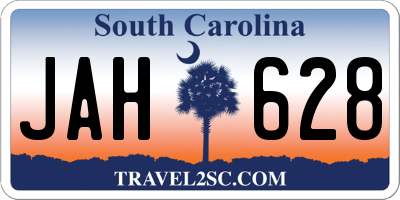 SC license plate JAH628