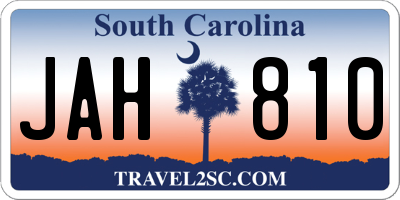 SC license plate JAH810