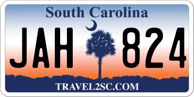 SC license plate JAH824