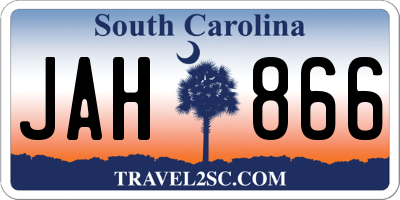 SC license plate JAH866