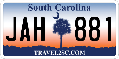 SC license plate JAH881