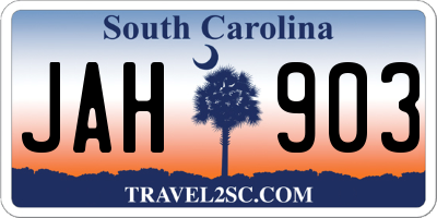 SC license plate JAH903