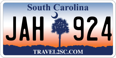 SC license plate JAH924