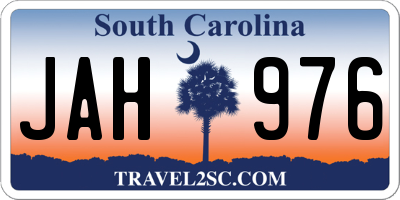 SC license plate JAH976