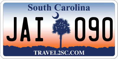 SC license plate JAI090