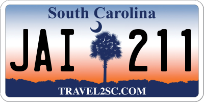 SC license plate JAI211