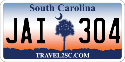 SC license plate JAI304