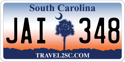 SC license plate JAI348