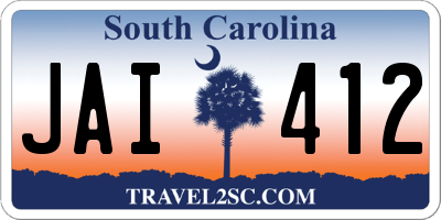 SC license plate JAI412