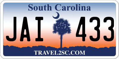 SC license plate JAI433