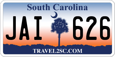 SC license plate JAI626