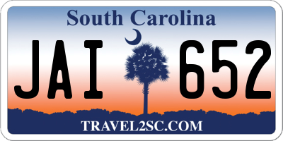 SC license plate JAI652