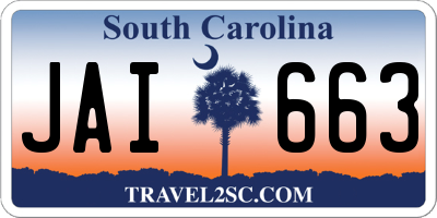 SC license plate JAI663