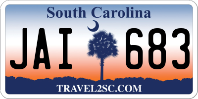 SC license plate JAI683