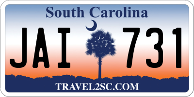 SC license plate JAI731