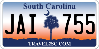SC license plate JAI755