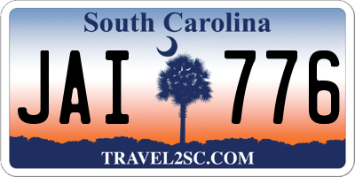 SC license plate JAI776