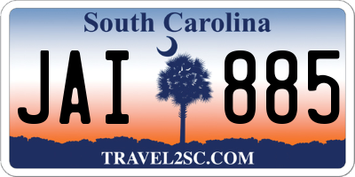 SC license plate JAI885