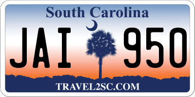 SC license plate JAI950