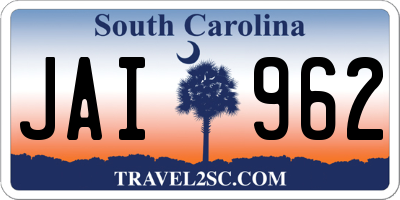 SC license plate JAI962