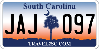SC license plate JAJ097