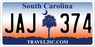 SC license plate JAJ374