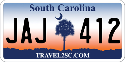 SC license plate JAJ412