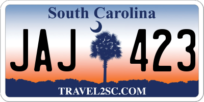 SC license plate JAJ423
