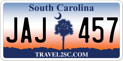 SC license plate JAJ457